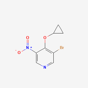 molecular formula C8H7BrN2O3 B14824904 3-Bromo-4-cyclopropoxy-5-nitropyridine 