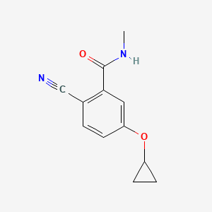 molecular formula C12H12N2O2 B14824913 2-Cyano-5-cyclopropoxy-N-methylbenzamide 