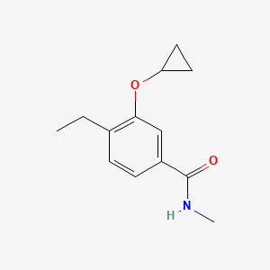 molecular formula C13H17NO2 B14824947 3-Cyclopropoxy-4-ethyl-N-methylbenzamide 