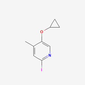 molecular formula C9H10INO B14824949 5-Cyclopropoxy-2-iodo-4-methylpyridine 
