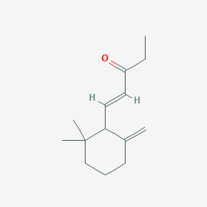 molecular formula C14H22O B148250 1-(2,2-Dimethyl-6-methylenecyclohexyl)pent-1-en-3-one CAS No. 64070-16-2
