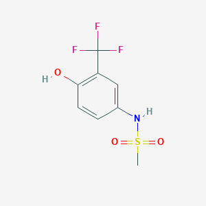 molecular formula C8H8F3NO3S B14825040 N-(4-Hydroxy-3-(trifluoromethyl)phenyl)methanesulfonamide 