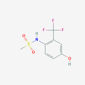 molecular formula C8H8F3NO3S B14825078 N-(4-Hydroxy-2-(trifluoromethyl)phenyl)methanesulfonamide 