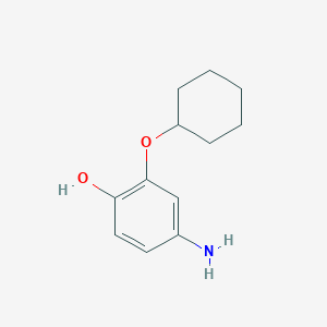 molecular formula C12H17NO2 B14825103 4-Amino-2-(cyclohexyloxy)phenol 