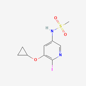 molecular formula C9H11IN2O3S B14825112 N-(5-Cyclopropoxy-6-iodopyridin-3-YL)methanesulfonamide 