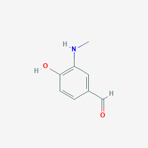 molecular formula C8H9NO2 B14825116 4-Hydroxy-3-(methylamino)benzaldehyde 