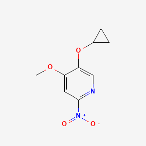 molecular formula C9H10N2O4 B14825157 5-Cyclopropoxy-4-methoxy-2-nitropyridine 