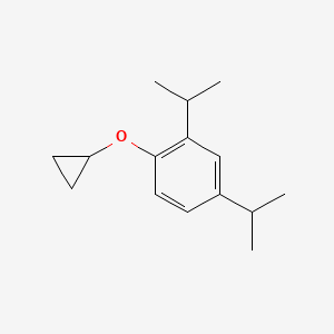 molecular formula C15H22O B14825252 1-Cyclopropoxy-2,4-diisopropylbenzene 
