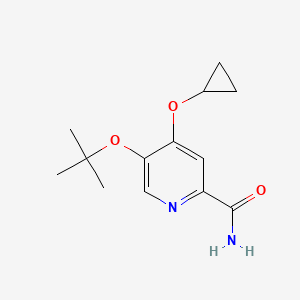 molecular formula C13H18N2O3 B14825273 5-Tert-butoxy-4-cyclopropoxypicolinamide 
