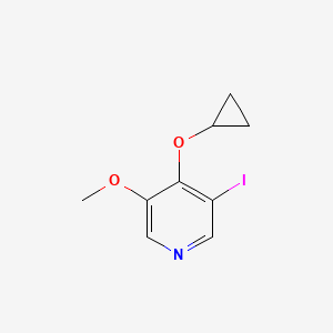 molecular formula C9H10INO2 B14825360 4-Cyclopropoxy-3-iodo-5-methoxypyridine 