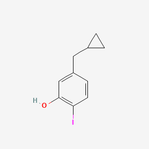 molecular formula C10H11IO B14825393 5-(Cyclopropylmethyl)-2-iodophenol 