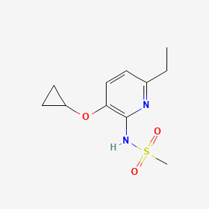 molecular formula C11H16N2O3S B14825411 N-(3-Cyclopropoxy-6-ethylpyridin-2-YL)methanesulfonamide 