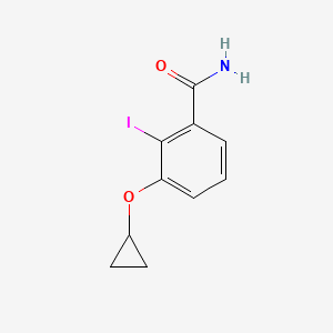 molecular formula C10H10INO2 B14825413 3-Cyclopropoxy-2-iodobenzamide 