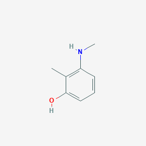 molecular formula C8H11NO B14825430 2-Methyl-3-(methylamino)phenol 