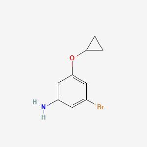 molecular formula C9H10BrNO B14825433 3-Bromo-5-cyclopropoxyaniline 