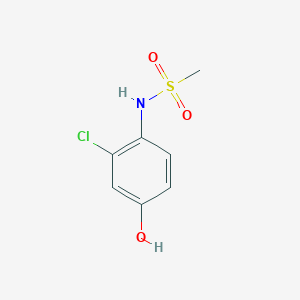 molecular formula C7H8ClNO3S B14825440 N-(2-Chloro-4-hydroxyphenyl)methanesulfonamide 