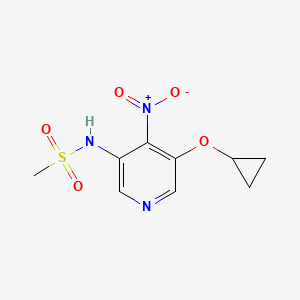 molecular formula C9H11N3O5S B14825450 N-(5-Cyclopropoxy-4-nitropyridin-3-YL)methanesulfonamide 