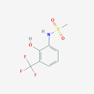 molecular formula C8H8F3NO3S B14825522 N-(2-Hydroxy-3-(trifluoromethyl)phenyl)methanesulfonamide 