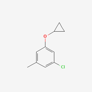 molecular formula C10H11ClO B14825538 1-Chloro-3-cyclopropoxy-5-methylbenzene 