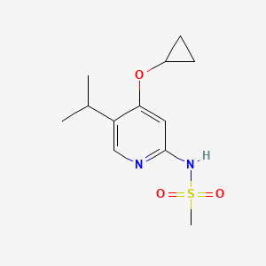 molecular formula C12H18N2O3S B14825549 N-(4-Cyclopropoxy-5-isopropylpyridin-2-YL)methanesulfonamide 