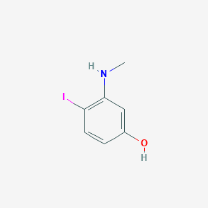 molecular formula C7H8INO B14825656 4-Iodo-3-(methylamino)phenol 