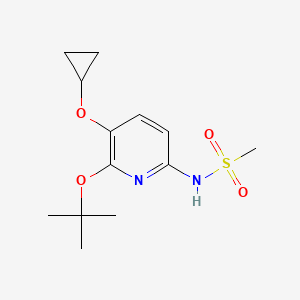 molecular formula C13H20N2O4S B14825663 N-(6-Tert-butoxy-5-cyclopropoxypyridin-2-YL)methanesulfonamide 