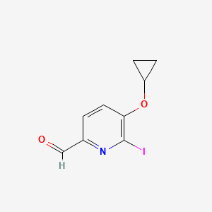 molecular formula C9H8INO2 B14825681 5-Cyclopropoxy-6-iodopicolinaldehyde 