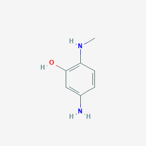 molecular formula C7H10N2O B14825689 5-Amino-2-(methylamino)phenol 
