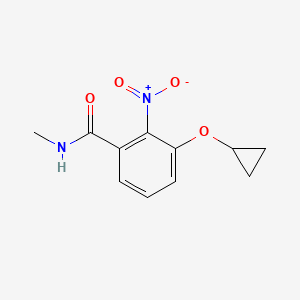 molecular formula C11H12N2O4 B14825724 3-Cyclopropoxy-N-methyl-2-nitrobenzamide 