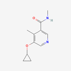 molecular formula C11H14N2O2 B14825731 5-Cyclopropoxy-N,4-dimethylnicotinamide 
