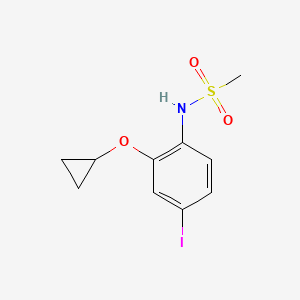 molecular formula C10H12INO3S B14825763 N-(2-Cyclopropoxy-4-iodophenyl)methanesulfonamide 