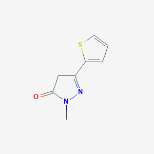B1482577 1-methyl-3-(thiophen-2-yl)-4,5-dihydro-1H-pyrazol-5-one CAS No. 1603188-98-2