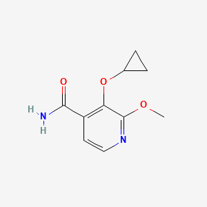 molecular formula C10H12N2O3 B14825850 3-Cyclopropoxy-2-methoxyisonicotinamide 