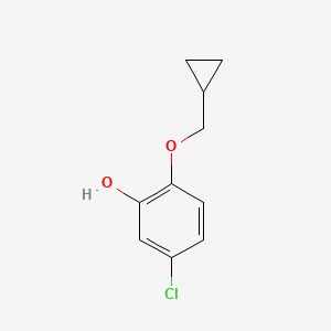 molecular formula C10H11ClO2 B14825863 5-Chloro-2-(cyclopropylmethoxy)phenol 