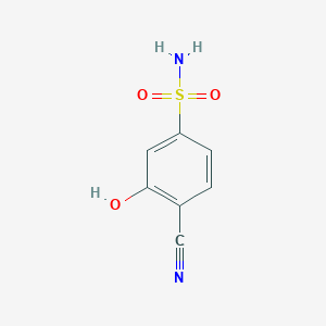 molecular formula C7H6N2O3S B14825896 4-Cyano-3-hydroxybenzenesulfonamide 