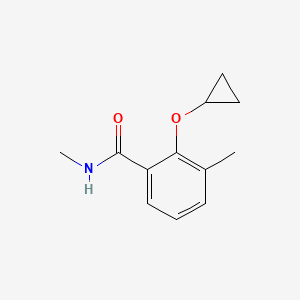 molecular formula C12H15NO2 B14825925 2-Cyclopropoxy-N,3-dimethylbenzamide 