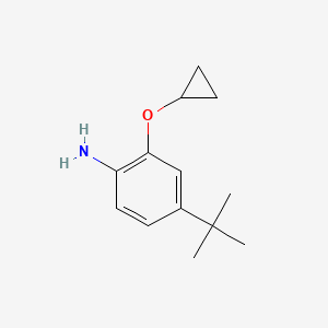 molecular formula C13H19NO B14825984 4-Tert-butyl-2-cyclopropoxyaniline 