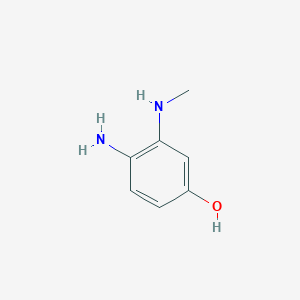 molecular formula C7H10N2O B14825998 4-Amino-3-(methylamino)phenol 
