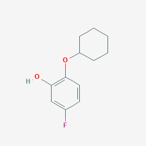 molecular formula C12H15FO2 B14826027 2-(Cyclohexyloxy)-5-fluorophenol 