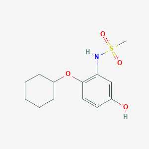 molecular formula C13H19NO4S B14826032 N-(2-(Cyclohexyloxy)-5-hydroxyphenyl)methanesulfonamide 