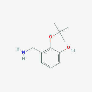 molecular formula C11H17NO2 B14826045 3-(Aminomethyl)-2-(tert-butoxy)phenol 