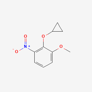 molecular formula C10H11NO4 B14826048 2-Cyclopropoxy-1-methoxy-3-nitrobenzene 