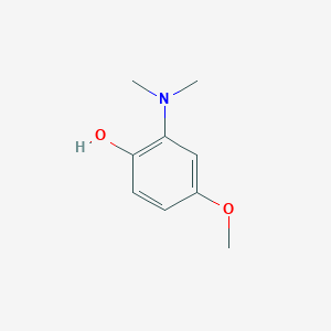 molecular formula C9H13NO2 B14826070 2-(Dimethylamino)-4-methoxyphenol 
