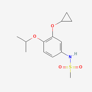 molecular formula C13H19NO4S B14826071 N-(3-Cyclopropoxy-4-isopropoxyphenyl)methanesulfonamide 
