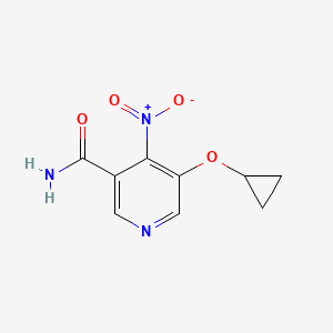 molecular formula C9H9N3O4 B14826087 5-Cyclopropoxy-4-nitronicotinamide 