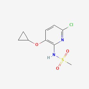 molecular formula C9H11ClN2O3S B14826090 N-(6-Chloro-3-cyclopropoxypyridin-2-YL)methanesulfonamide 