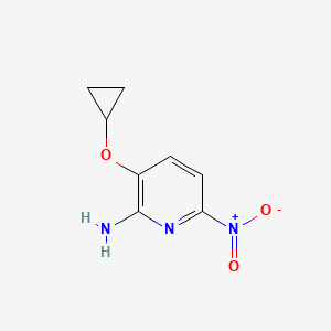 molecular formula C8H9N3O3 B14826094 3-Cyclopropoxy-6-nitropyridin-2-amine 