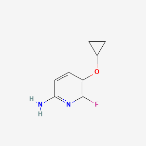 molecular formula C8H9FN2O B14826129 5-Cyclopropoxy-6-fluoropyridin-2-amine 