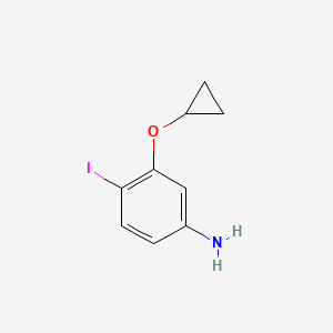 molecular formula C9H10INO B14826187 3-Cyclopropoxy-4-iodoaniline 