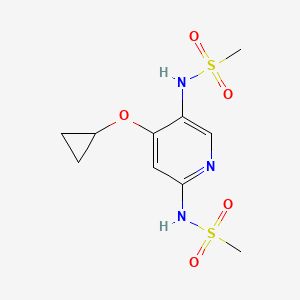 molecular formula C10H15N3O5S2 B14826196 N,N'-(4-Cyclopropoxypyridine-2,5-diyl)dimethanesulfonamide 